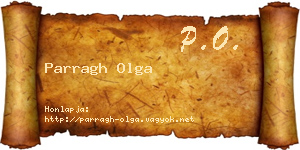 Parragh Olga névjegykártya