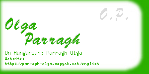 olga parragh business card